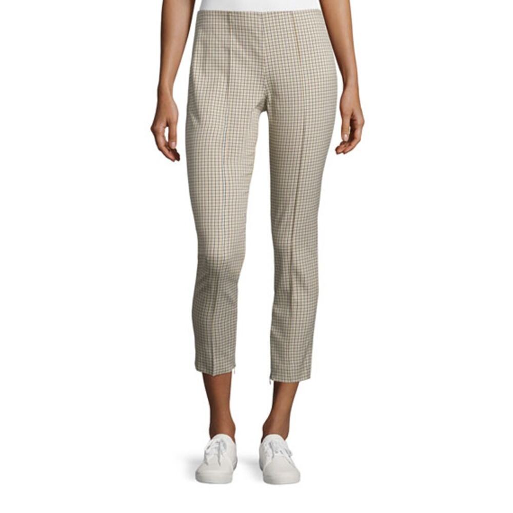 Theory Alettah Ainsley Check Crop‎ Slim Leg Pant 4